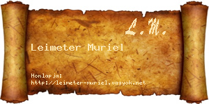 Leimeter Muriel névjegykártya